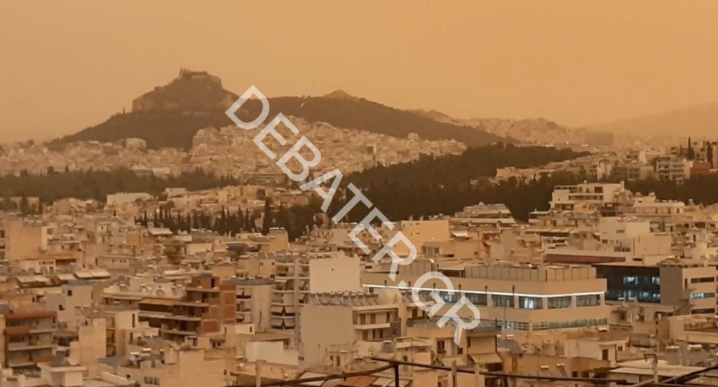 Πρωτοφανείς εικόνες από την εξάπλωση της αφρικανικής σκόνης στη χώρα – «Πνίγηκαν» Μεσσηνία, Αθήνα και Κρήτη