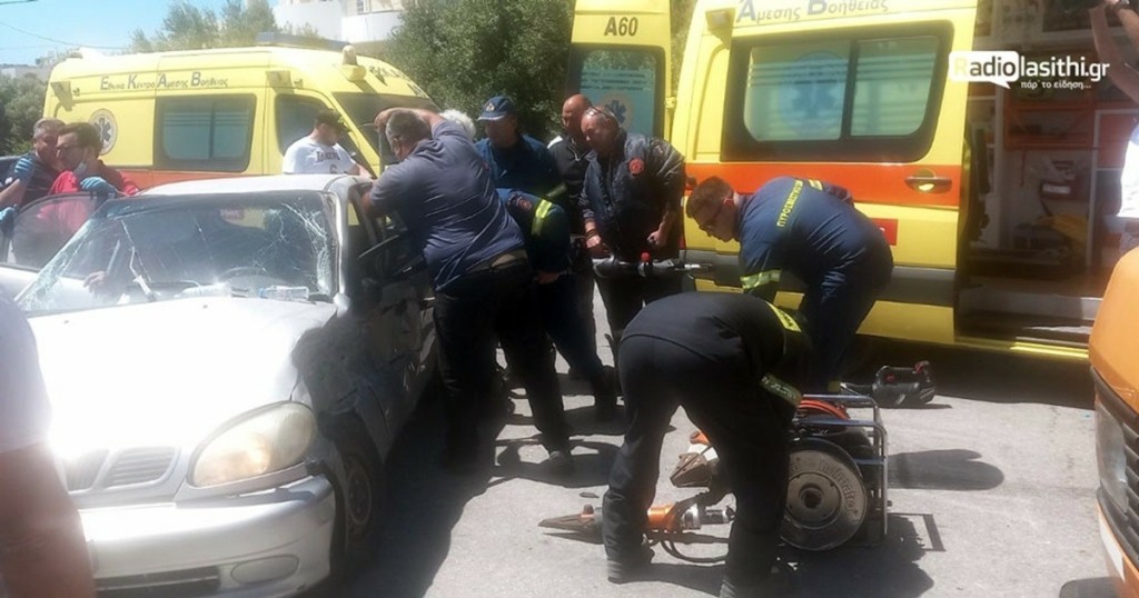 Τροχαίο στην Ιεράπετρα – Απεγκλώβισαν οδηγό μετά από σύγκρουση φορτηγού με ΙΧ