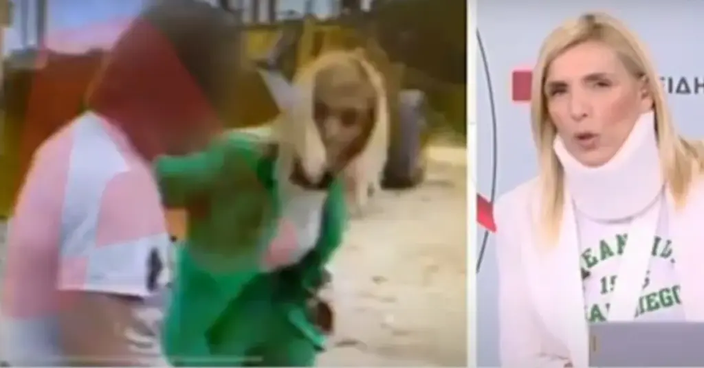 Ρένα Κουβελιώτη: Με κολάρο μετά την άγρια επίθεση που δέχθηκε – Καρέ καρέ όσα συνέβησαν
