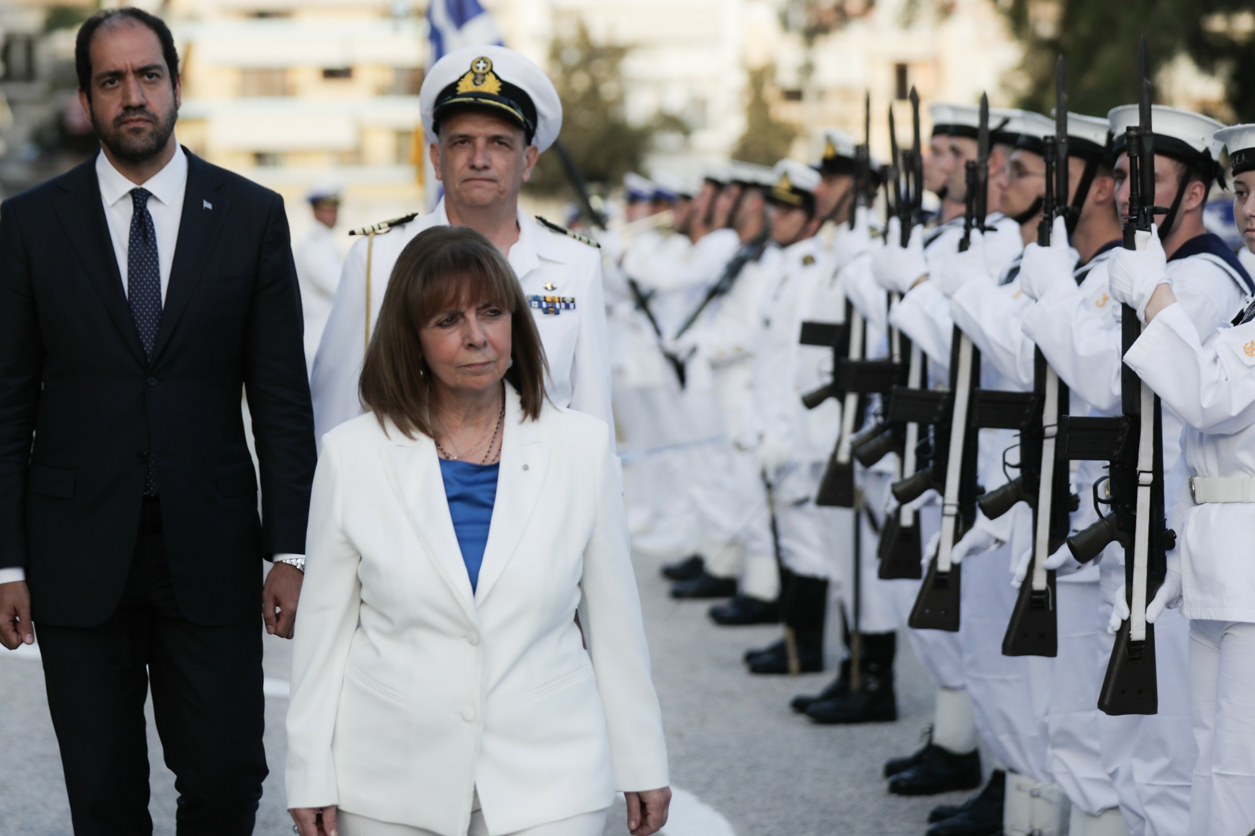 Η Κατερίνα Σακελλαροπούλου παρέστη στον εορτασμό της επετείου του Κινήματος του Ναυτικού
