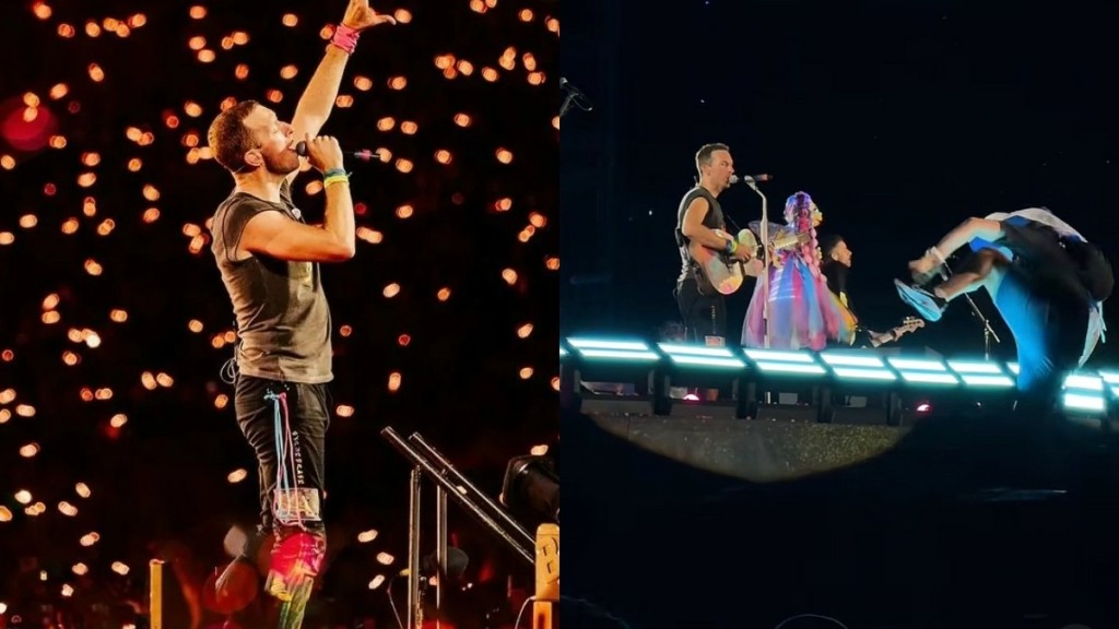 Coldplay – Δείτε τη σοκαριστική στιγμή που θαυμαστής ανεβαίνει στην σκηνή και πέφτει στο κενό