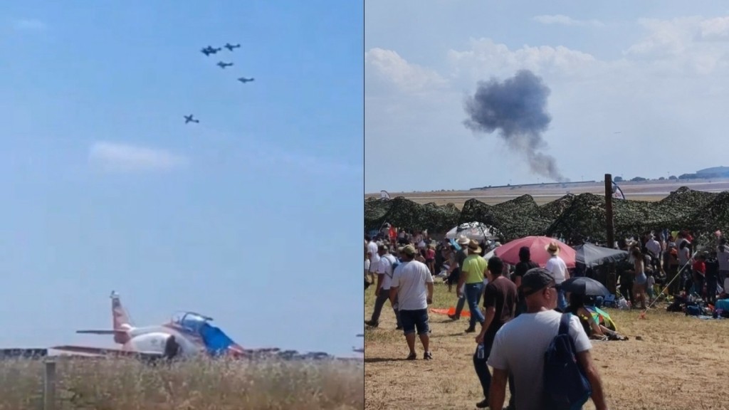 Δείτε βίντεο – Δύο μικρά αεροσκάφη συγκρούστηκαν κατά τη διάρκεια επίδειξης στην Πορτογαλία