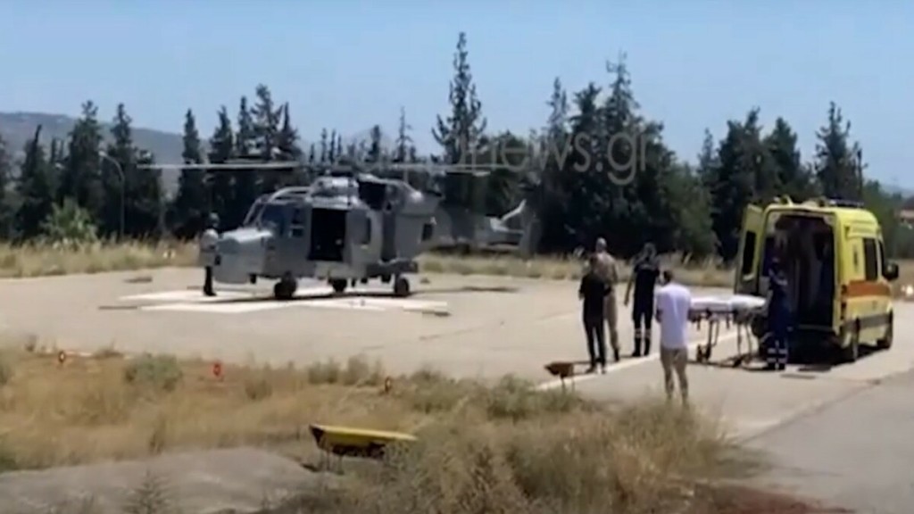 Με αεροδιακομιδή στο νοσοκομείο Χανίων  άνδρας που υπηρετεί σε βρετανικό πολεμικό πλοίο (vid)