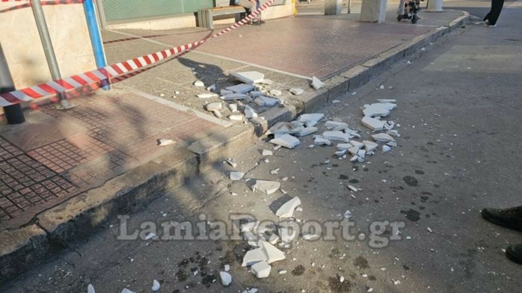 Λαμία: «Έβρεξε» μάρμαρα στο κέντρο της πόλης