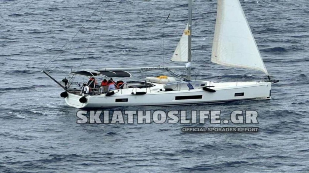 Λήξη συναγερμού για το ιστιοπλοϊκό που έμεινε ακυβέρνητο ανοιχτά της Σκοπέλου (pic & vid)