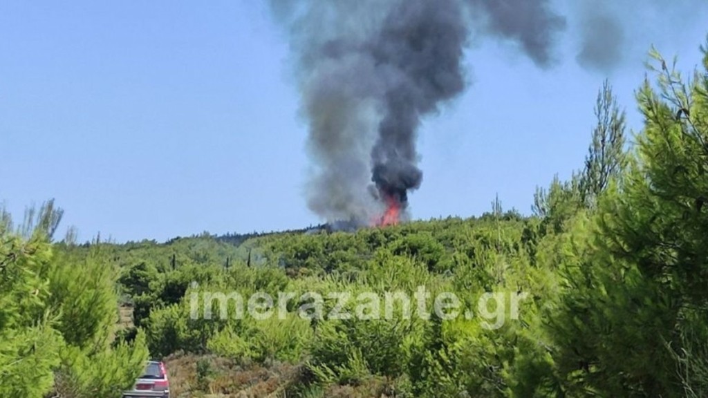 Υπό έλεγχο η πυρκαγιά στον Αγαλά Ζακύνθου