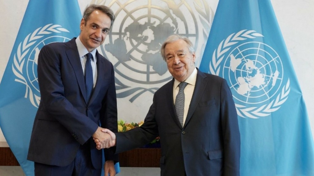 Μητσοτάκης σε Γκουτέρες: «Μη αποδεκτή η διχοτόμηση της Κύπρου – Να αξιοποιηθεί κάθε δυνατότητα επίλυσης στη βάση αποφάσεων του ΟΗΕ»