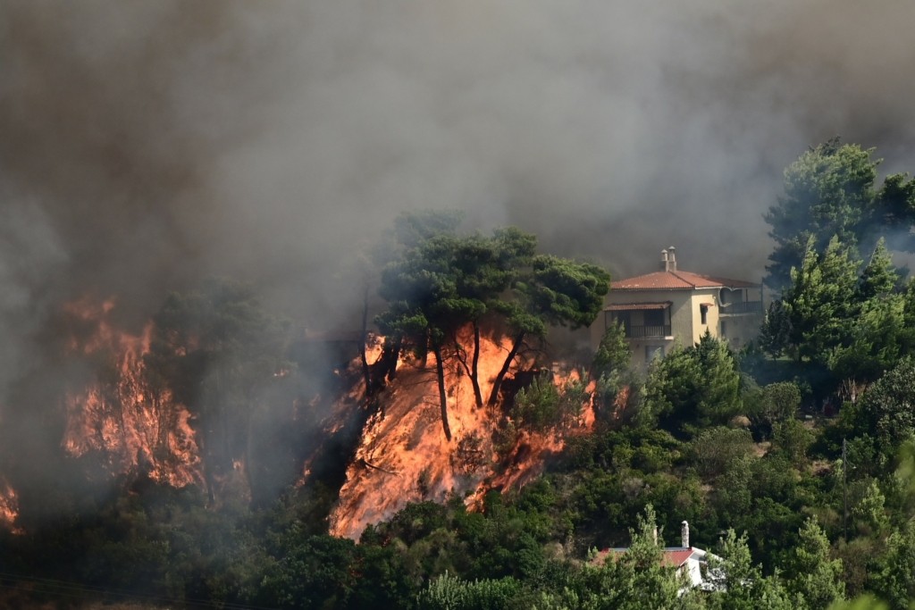 Φωτιά στον Βαρνάβα: Μήνυμα του 112 για εκκένωση του Μικροχωρίου Ωρωπού