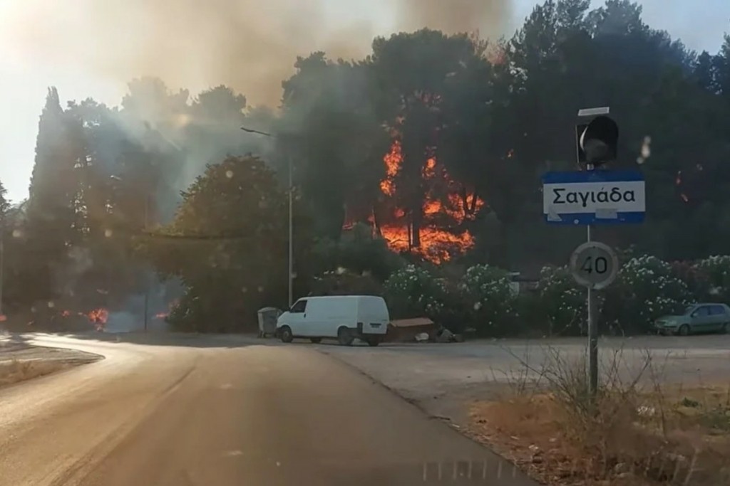 Φωτιά στην Σαγιάδα Θεσπρωτίας: Καλύτερη η εικόνα στην πυρκαγιά