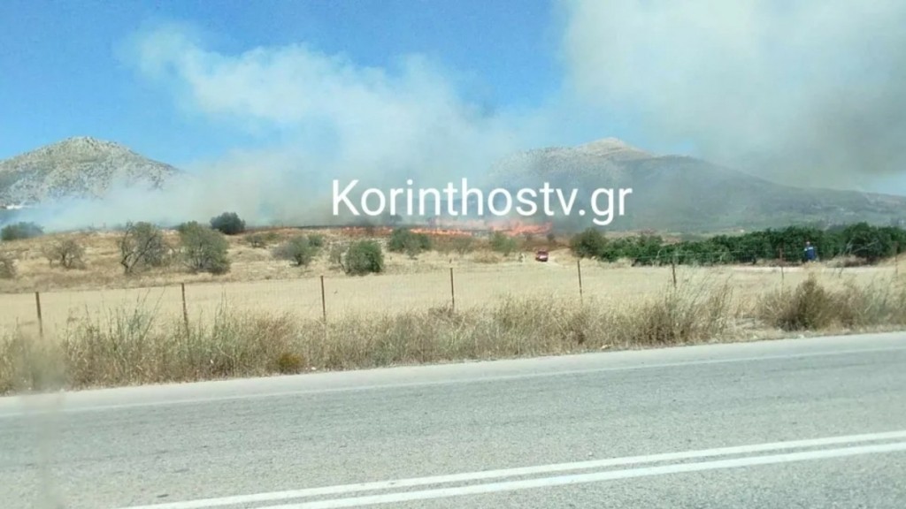 Φωτιά σε αγροτοδασική έκταση στο Μοναστηράκι Αργολίδας