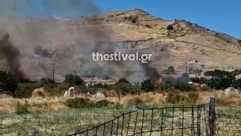 Υπό μερικό έλεγχο η πυρκαγιά σε χαμηλή βλάστηση στη Λήμνο