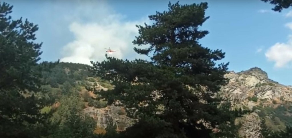 Οριοθετήθηκε η φωτιά στον Λαϊλιά Σερρών (vid)