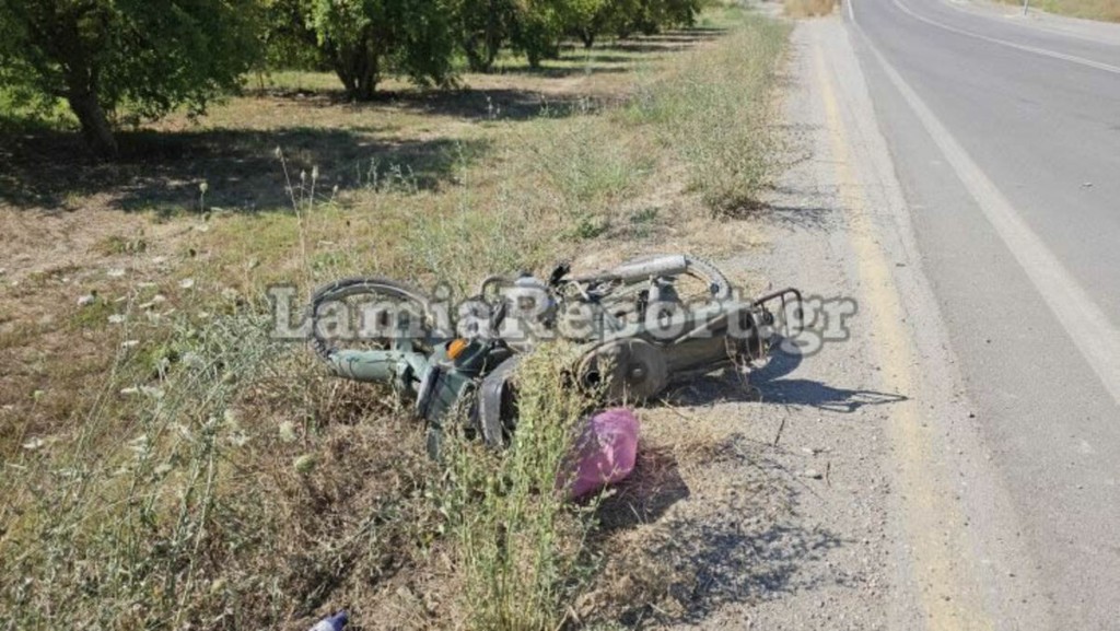 Λαμία: Θανατηφόρο τροχαίο με μηχανάκι  – Εικόνες σοκ από το σημείο