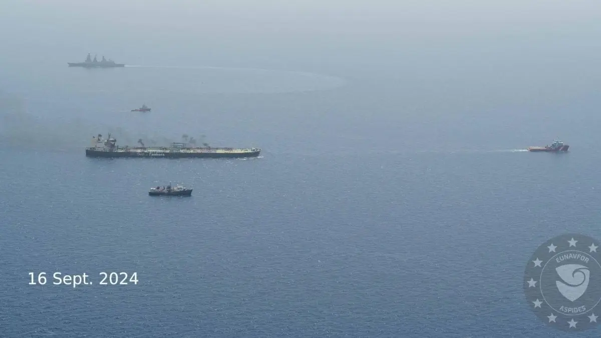 «MV Sounion»: Ρυμουλκήθηκε σε ασφαλή περιοχή