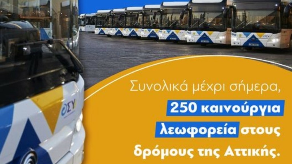 Κυριάκος Μητσοτάκης: «Στόχος μας να φτάσουμε τα 950 νέα λεωφορεία στην Αττική μέχρι το καλοκαίρι του 2025»