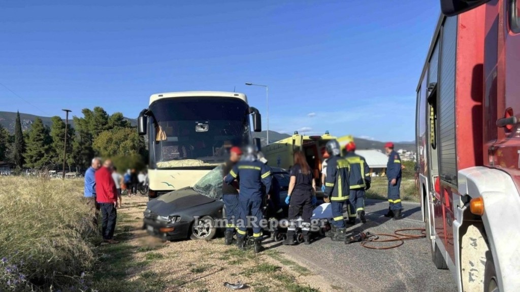 Τραγωδία στη Λαμία – Νεκρός ένας 56χρονος σε τροχαίο – «Καρφώθηκε» σε ΚΤΕΛ