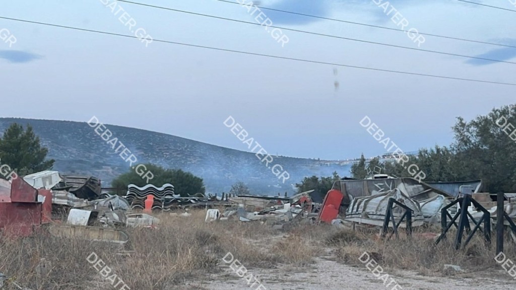 Πυρκαγιά σε εργοστάσιο ανακύκλωσης στο Μαρκόπουλο Αττικής
