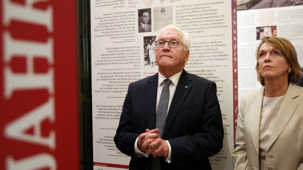 Σταϊνμάιερ: Παραβρέθηκε στην τελετή για τα 150 χρόνια από την ίδρυση του Γερμανικού Αρχαιολογικού Ινστιτούτου στην Αθήνα