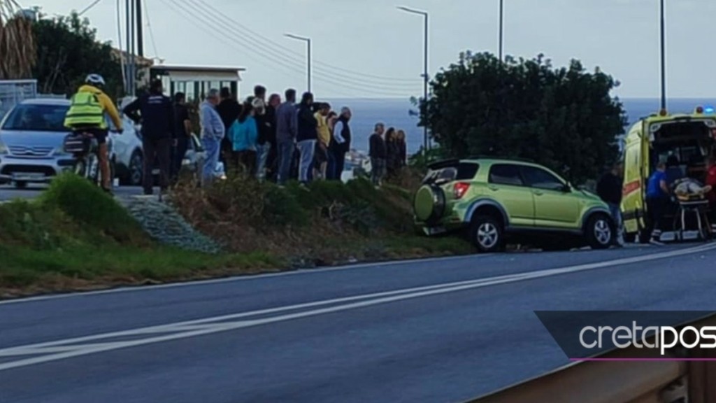 Ηράκλειο: Σφοδρή σύγκρουση στον ΒΟΑΚ με εγκλωβισμό 2 ατόμων (pics)