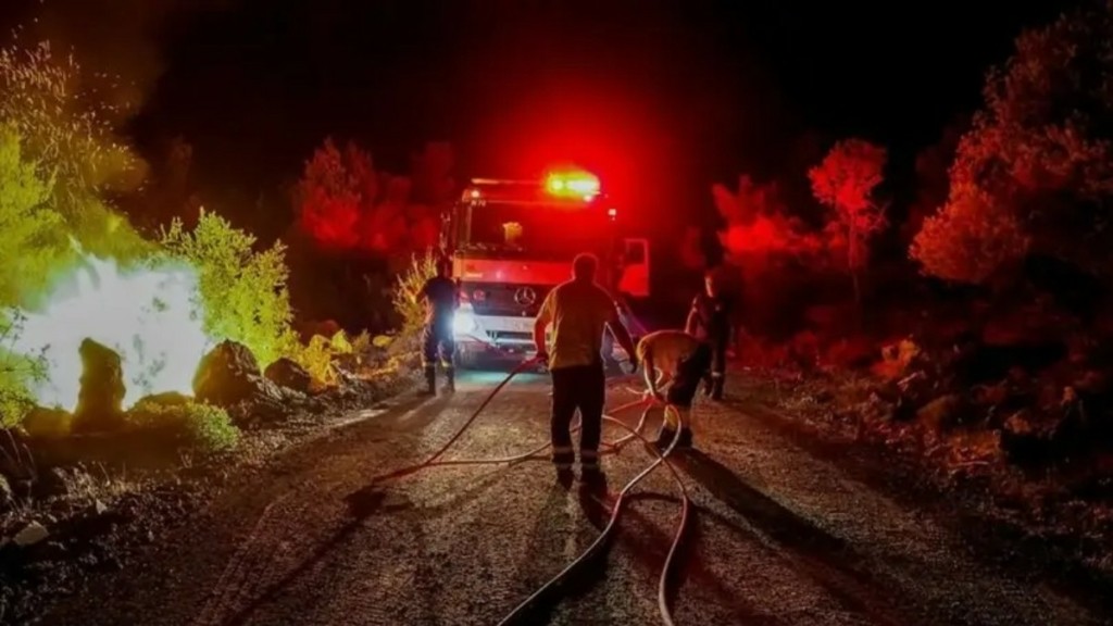 Φωτιά σε χορτολιβαδική έκταση στις Καρίνες Ρεθύμνου