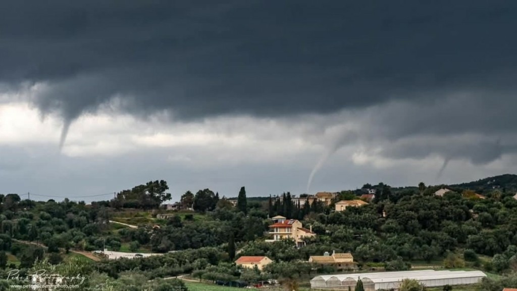 Κέρκυρα: Η κακοκαιρία Bora έφερε υδροστρόβιλους