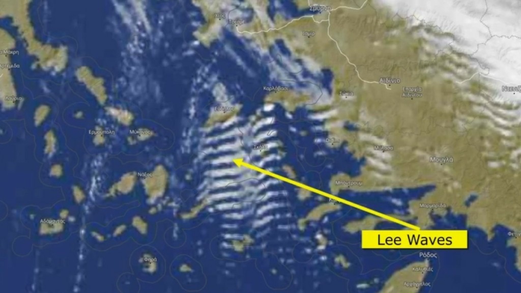 Καιρός: Τι είναι τα «Lee Waves» που εμφανίστηκαν στο Αιγαίο και πώς δημιουργούνται