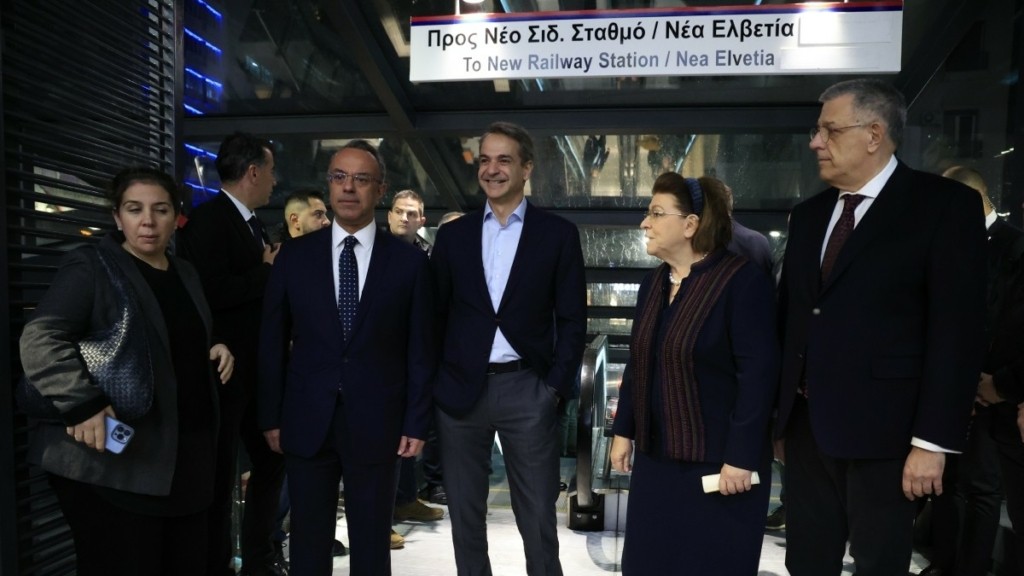 Μετρό Θεσσαλονίκης: Παρουσία του πρωθυπουργού Κυριάκου Μητσοτάκη έγιναν τα εγκαίνια του σταθμού «Βενιζέλου»