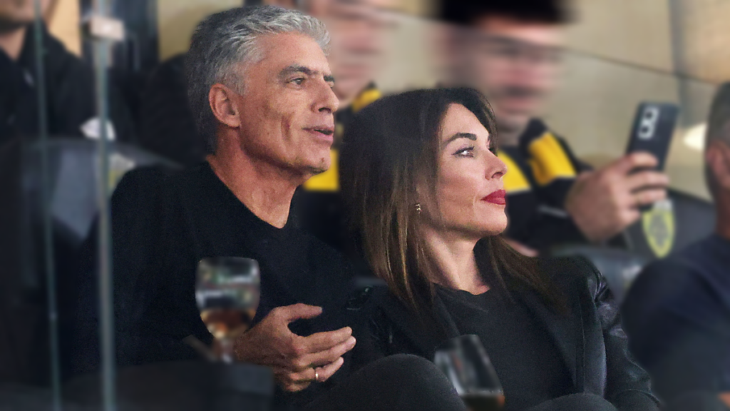 Νίκος Ευαγγελάτος – Τατιάνα Στεφανίδου: Αχώριστοι στο VIP lounge της OPAP ARENA (pic)