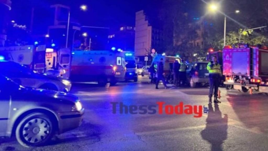 Θανατηφόρο τροχαίο στη Θεσσαλονίκη – Ένας νεκρός και 4 τραυματίες