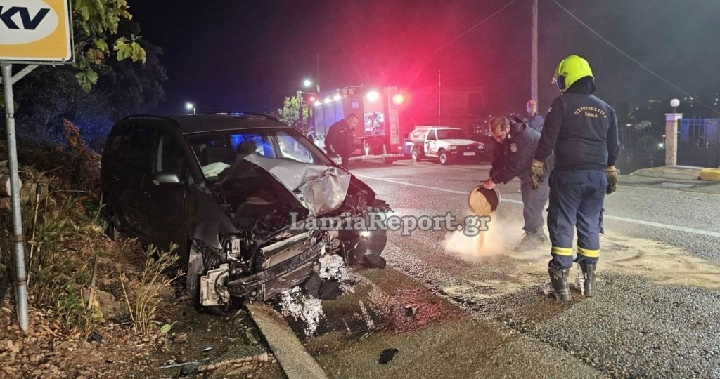 Λαμία: Μεθυσμένος οδηγός έπεσε σε κολόνα πρατηρίου