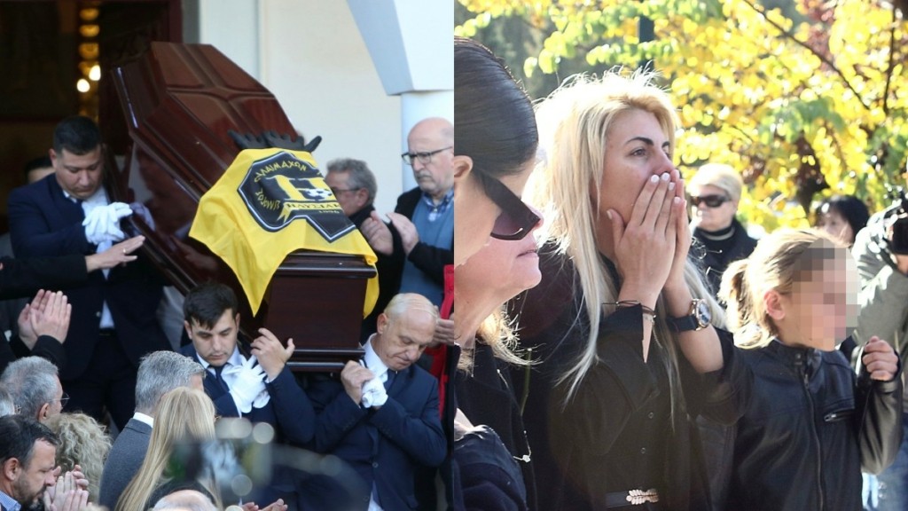 Νίκος Σαργκάνης: Συντετριμμένη η κόρη του, Μιρέλλα στην κηδεία του (pics)