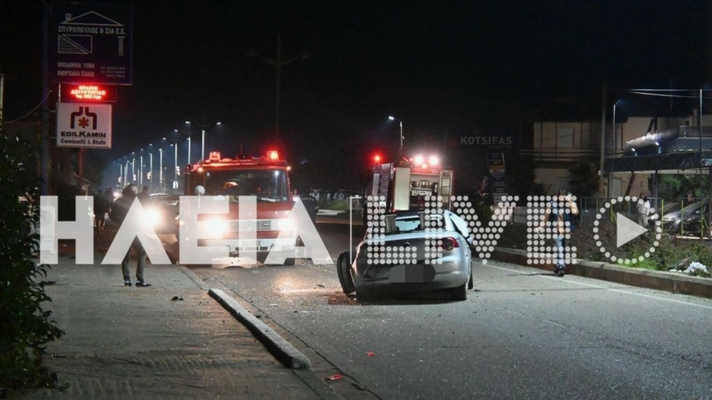 Αμαλιάδα: Αυτοκίνητο «ξήλωσε» κολώνα της ΔΕΗ – Μεταφέρθηκε στο νοσοκομείο ο οδηγός (pics & vid)