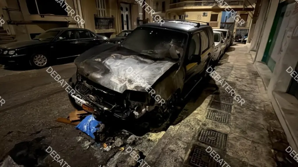 Φωτιά σε σταθμευμένο όχημα στο πεδίον του Άρεως (pics)