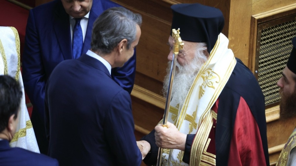 Κυριάκος Μητσοτάκης: Δείπνο με τον Αρχιεπίσκοπο Ιερώνυμο στον Λυκαβηττο