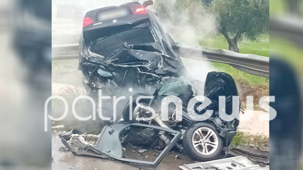 Τροχαίο στην Εθνική Πατρών-Πύργου: Με βαριές κρανιοεγκεφαλικές κακώσεις ο 24χρονος οδηγός