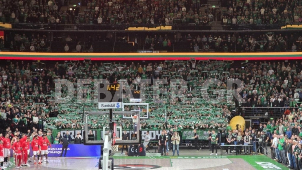 Ζαλγκίρις Κάουνας – Ολυμπιακός: Το DEBATER στη Zalgirio Arena – Δείτε εικόνες και βίντεο