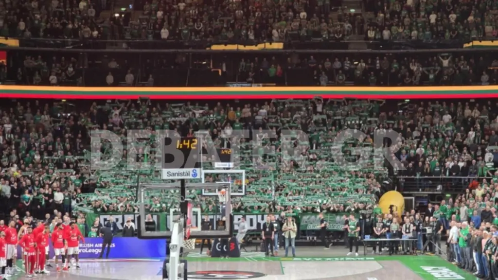 Ζαλγκίρις Κάουνας – Ολυμπιακός: Το DEBATER στη Zalgirio Arena – Δείτε εικόνες και βίντεο