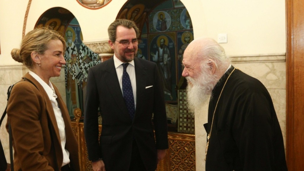 Νικόλαος Ντε Γκρες & Χρυσή Βαρδινογιάννη: Συναντήθηκαν με τον Ιερώνυμο λίγο πριν τον γάμο τους – Φωτογραφίες