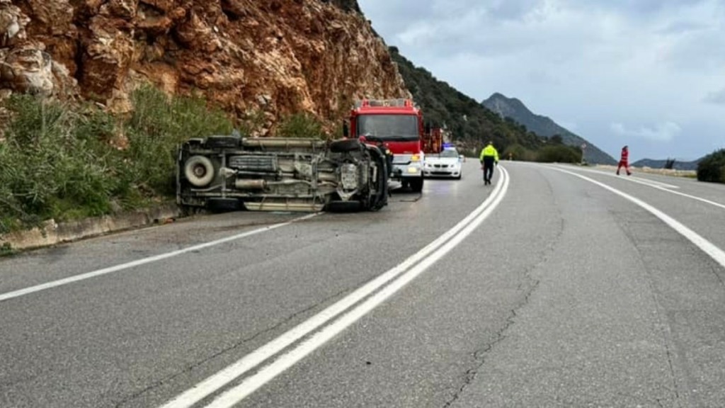 Σοβαρό τροχαίο στο Ρέθυμνο – Τούμπαρε αμάξι με επιβάτες ένα ζευγάρι