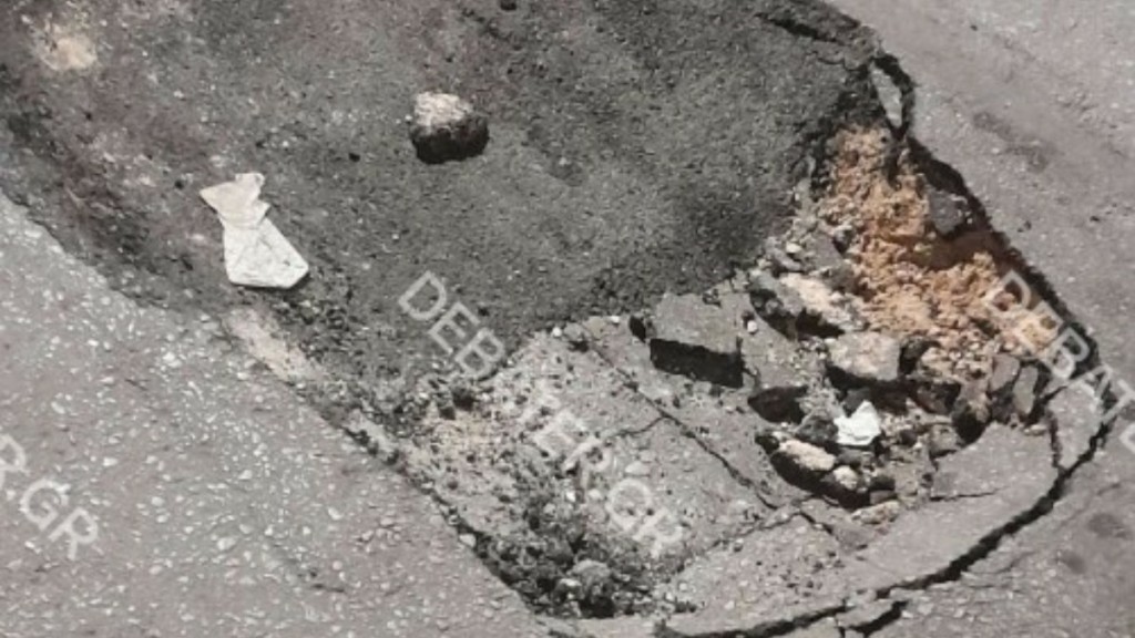Καθίζηση του οδοστρώματος στην Κερασούντος στου Ζωγράφου καταγγέλλει πολίτης στο DEBATER (pic)
