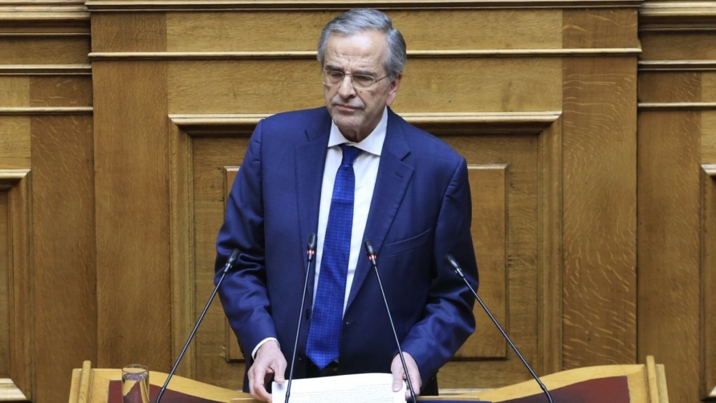 Αντώνης Σαμαράς: Θα απέχω από την αποψινή ψηφοφορία της πρότασης δυσπιστίας
