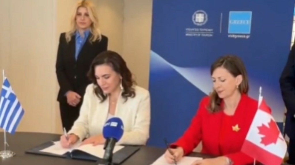Νέο μνημόνιο συνεργασίας Ελλάδας – Καναδά για τον τουρισμό