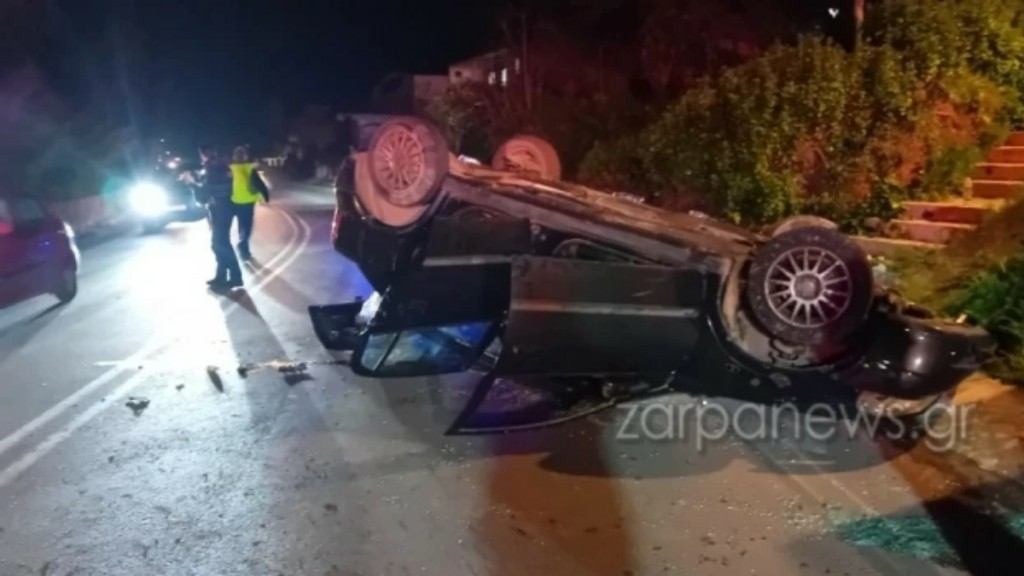 Χανιά: Ανετράπη όχημα – Απεγκλωβίστηκαν άτομα