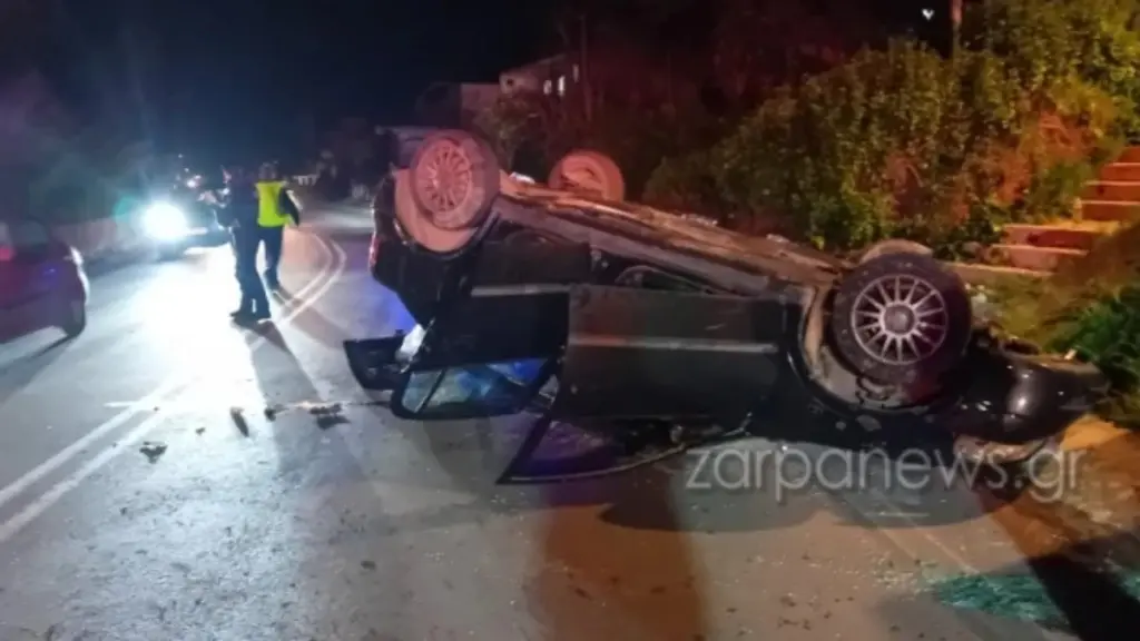 Χανιά: Ανετράπη όχημα – Απεγκλωβίστηκαν άτομα