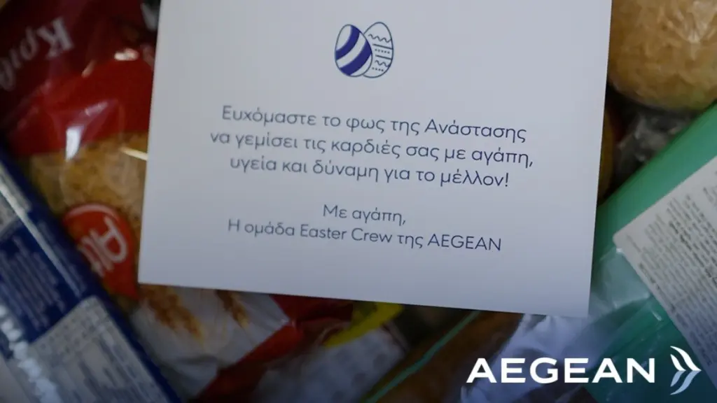 AEGEAN Easter Crew: Ακόμα μια πασχαλινή δράση προσφοράς και αλληλεγγύης από την εθελοντική ομάδα εργαζομένων