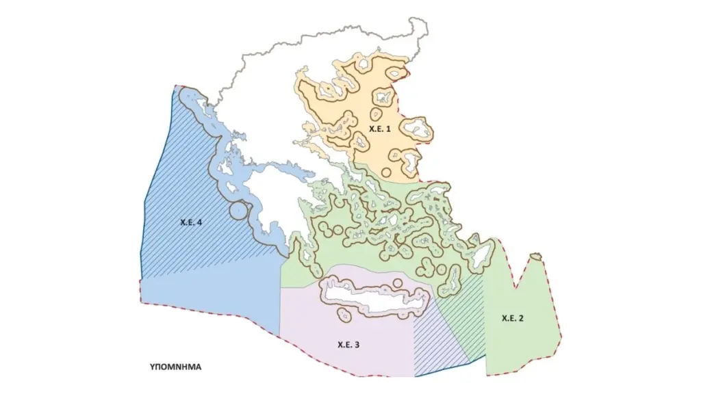 Ανακοινώθηκε ο Θαλάσσιος Χωροταξικός Σχεδιασμός – Αυτά είναι τα όρια της ελληνικής υφαλοκρηπίδας (Χάρτης)
