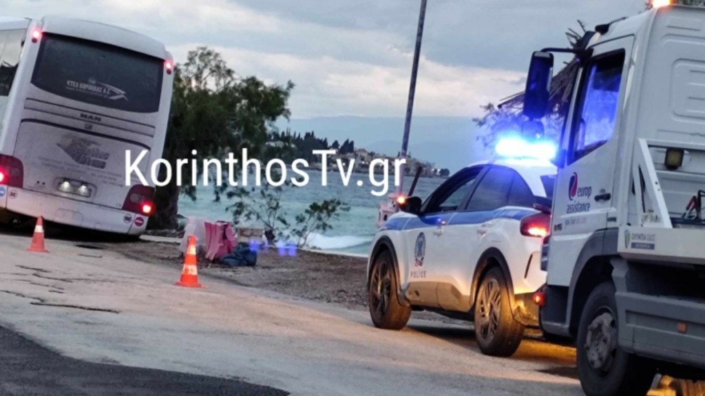 Τρόμος στην παλαιά Εθνική οδό Κορίνθου – Πατρών – Υπέστη καθίζηση ο δρόμος την ώρα που περνούσε λεωφορείο των ΚΤΕΛ