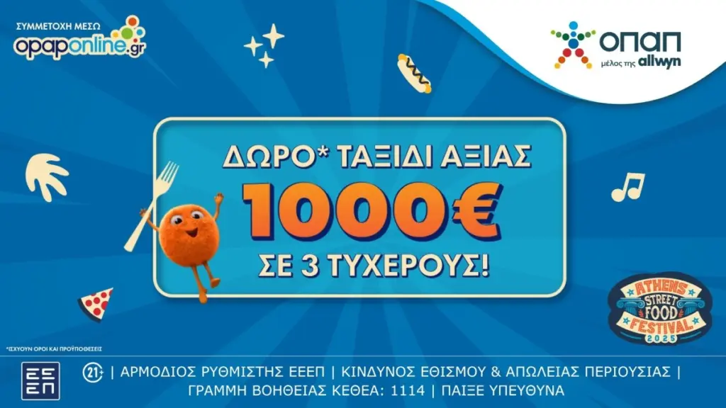 Opaponline.gr: Τρεις τυχεροί θα κερδίσουν από ένα δωρεάν ταξίδι αξίας 1.000 ευρώ