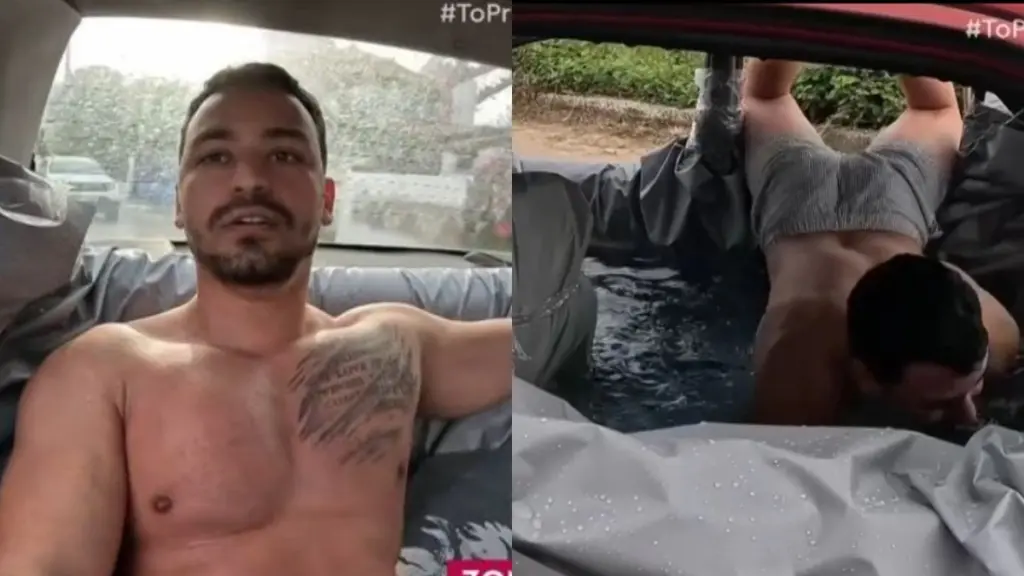 Έλληνας YouTuber μετέτρεψε το αυτοκίνητό του σε… κινούμενη πισίνα – Έγινε viral στο TikTok