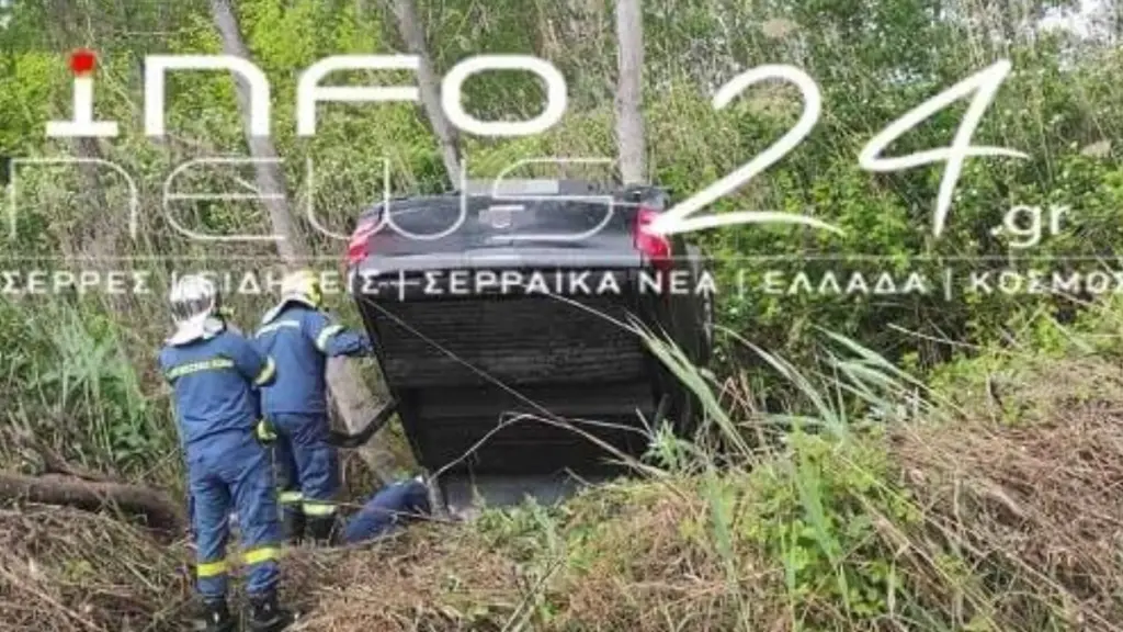 Σέρρες: Αυτοκίνητο αναποδογύρισε κι έπεσε σε κανάλι – Μεθυσμένος ο οδηγός (Βίντεο)